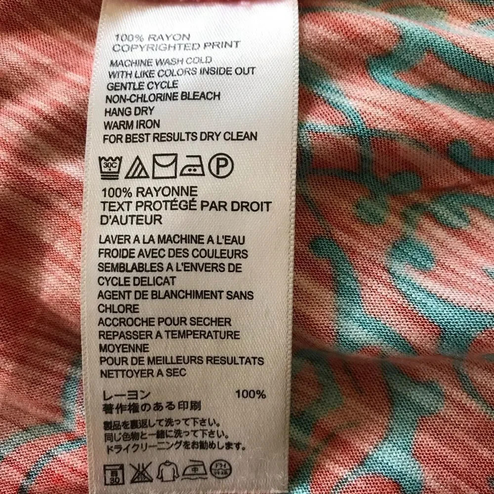 Tommy Bahama Orange Printed Maxi Dress w/ Pinholes Size S - Picture 7 of 14